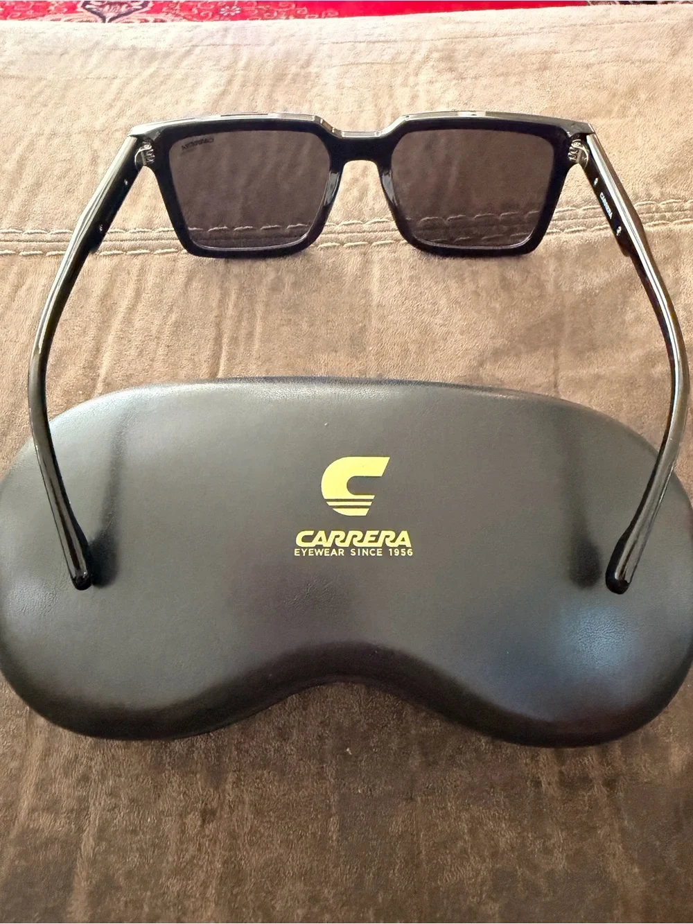 Carrera Men’s Black Sunglasses with Dark Lenses